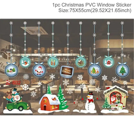 MyGiftHome Christmas Window Clings Stickers Wall Decals