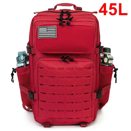 MyGiftHome 25L/45L Military Tactical  Backpack for Outdoors-Red 45L