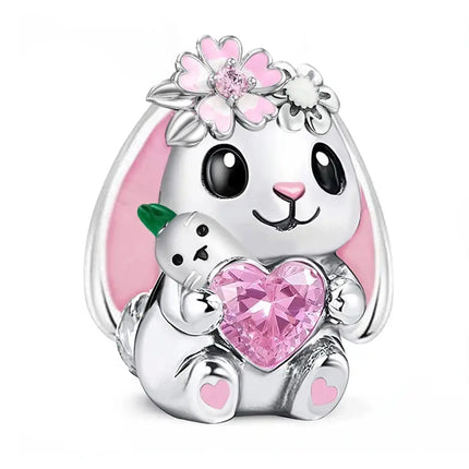 MyGiftHome 925 Sterling Silver Love Heart Charms-Style 20