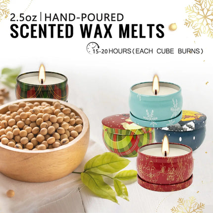 MyGiftHome Christmas Scented Candles (6/12 Packs)