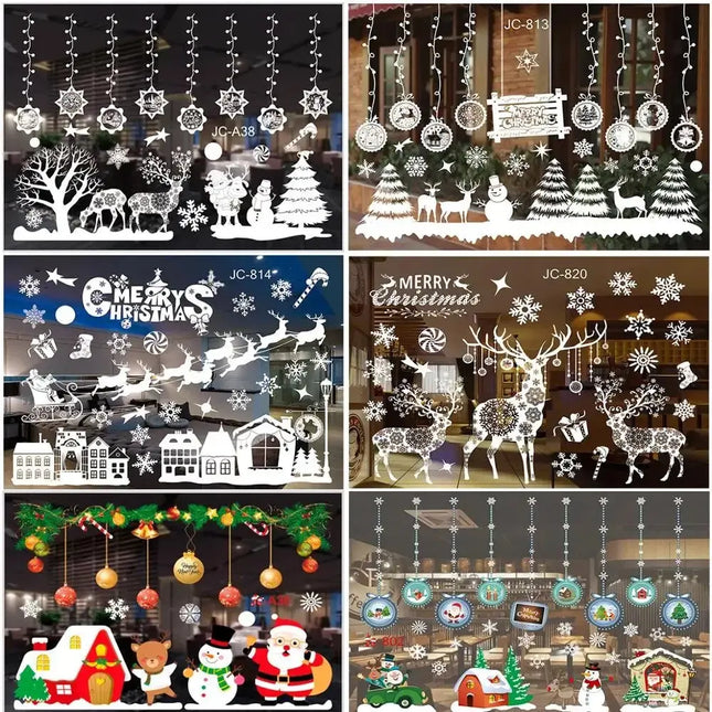 MyGiftHome Christmas Window Clings Stickers Wall Decals