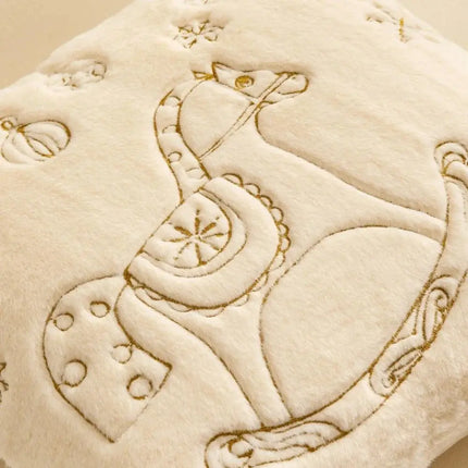 MyGiftHome Christmas Embroidered Cushion Cover Pillowcase