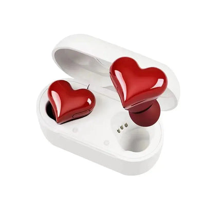 MyGiftHome Heart Shaped Earbuds Bluetooth Wirelessm Earphones