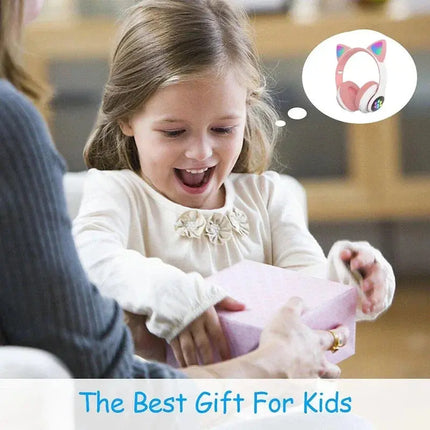 MyGiftHome Flash Lamp Cat Ear Headphones for Kids