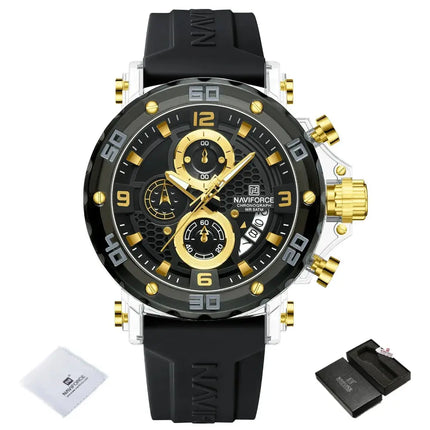 MyGiftHome Men's Quartz Sports Watch Silicone Strap (NAVIFORCE)-SGB