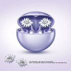 Purple Earphone + Silver Flower