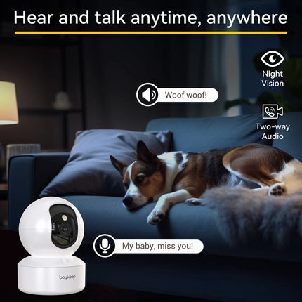 MyGiftHome 2K Indoor Camera for Pet Baby Elder