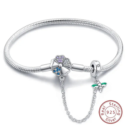 MyGiftHome S925 Silver Twisted Cable Bracelet with Pendant and Chain-Style 5