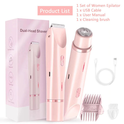 MyGiftHome 2 in 1 Dual-Head Women Electric Shaver