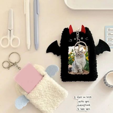 MyGiftHome Cartoon Plush Photocard Holder with Keychain