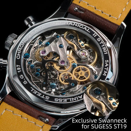 MyGiftHome Men's Mechanical Chronograph Manual Winding Luminous Watch (SUGESS)