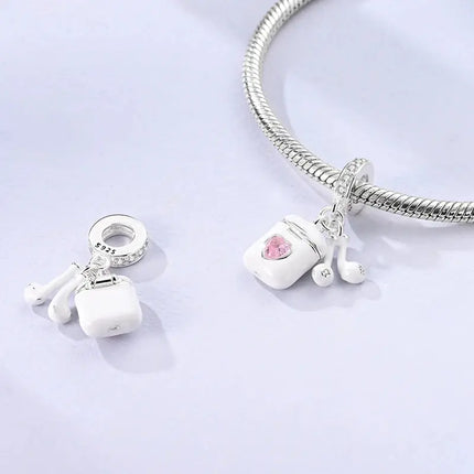 MyGiftHome S925 Silver Pink Charms DIY Jewerlry Accessories