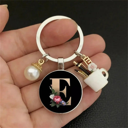 MyGiftHome 26 Letter Keychains Cup Pendants Bag Ornaments-E