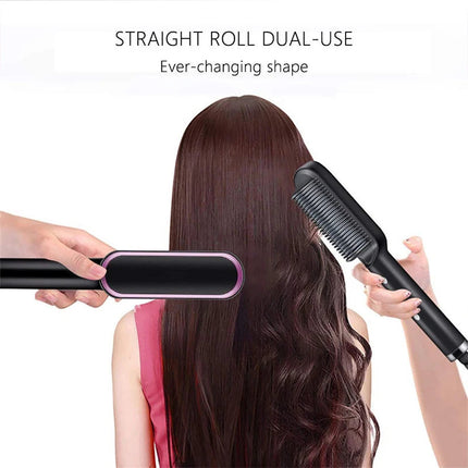 Hair Straightener Professional Ptc Quick Heated Electric Hot Comb Hair  Comb Personal Care Multifunctional Hairstyle Brush 