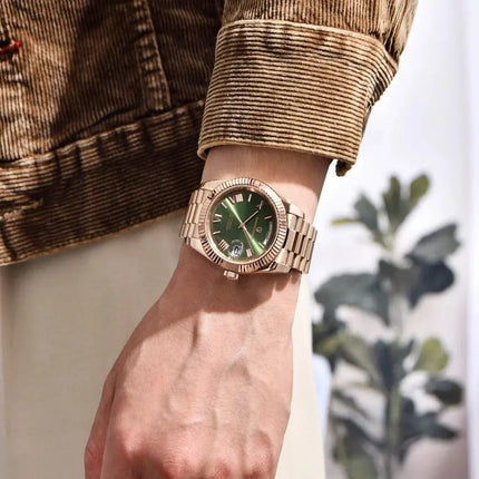 MyGiftHome DD36 Men's Luxury Automatic Watch (PAGANI DESIGN)-Rose Gold Green