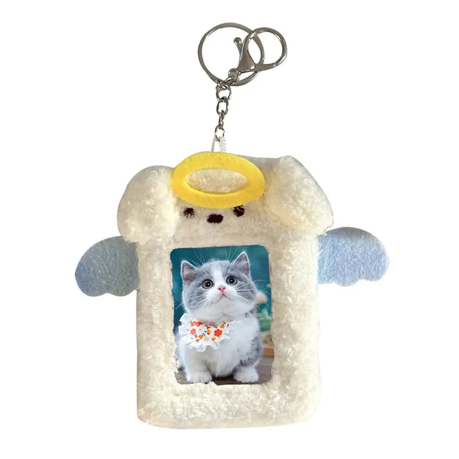 MyGiftHome Cartoon Plush Photocard Holder with Keychain