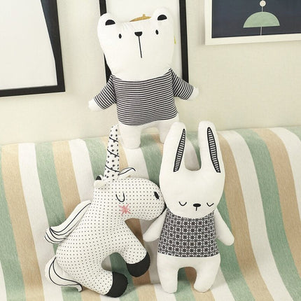 Cute Rabbit Unicorn Bear Plush Baby Comfort Toy 