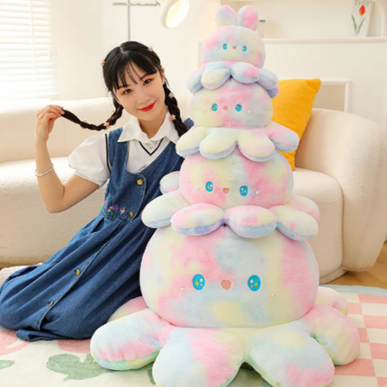 Reversible Octopus Rabbit Plush Toy 